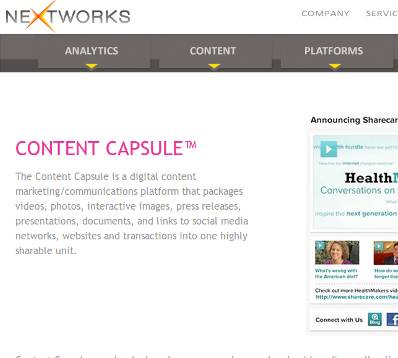 Content capsule - Content marketing/communications platform